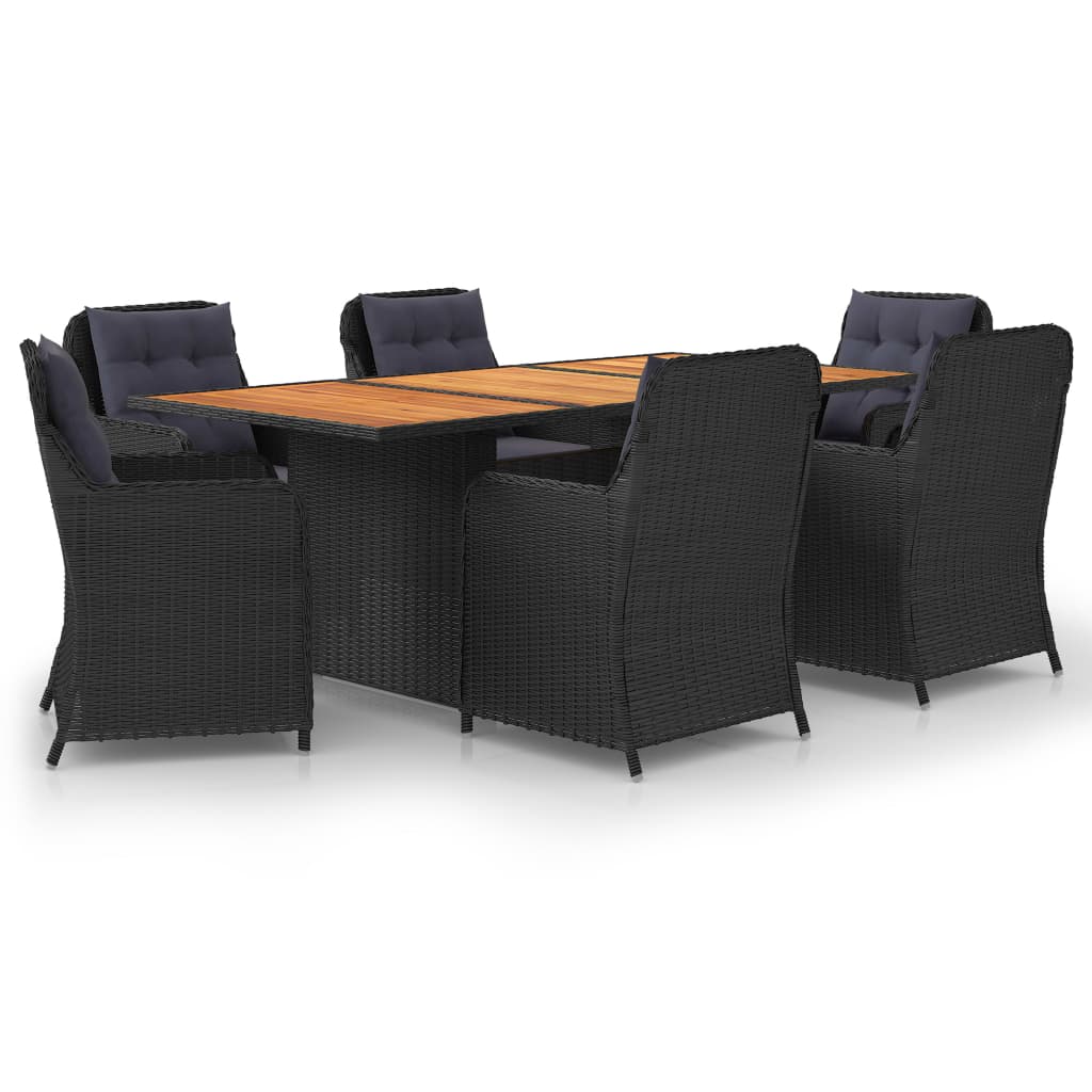 Set Mobilier De Grădină, 9 Piese, Poliratan