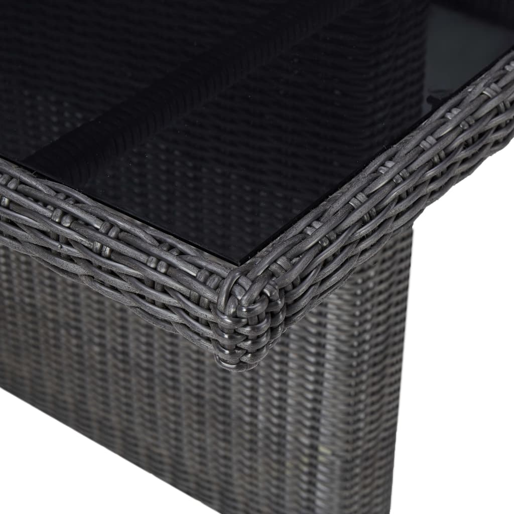 Set Mobilier De Grădină, 9 Piese, Poliratan