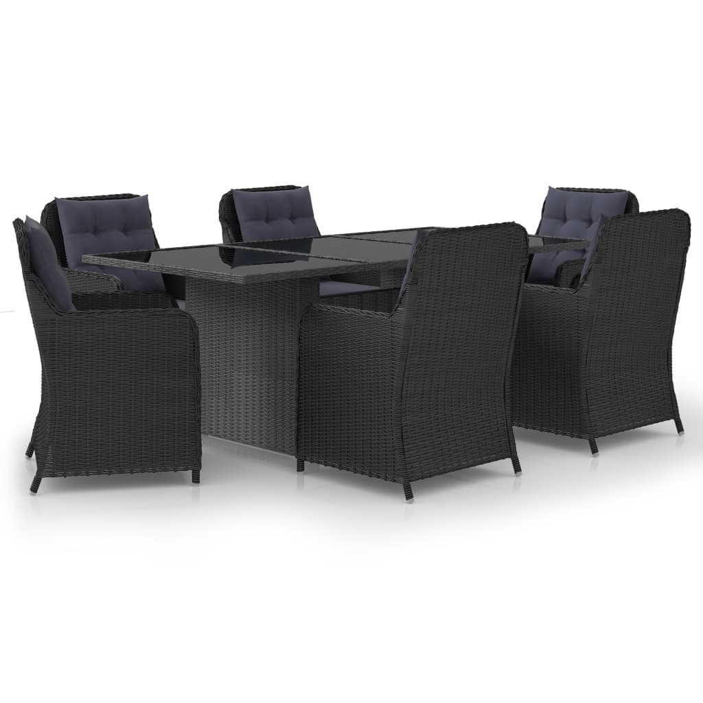 Set Mobilier De Grădină, 9 Piese, Poliratan
