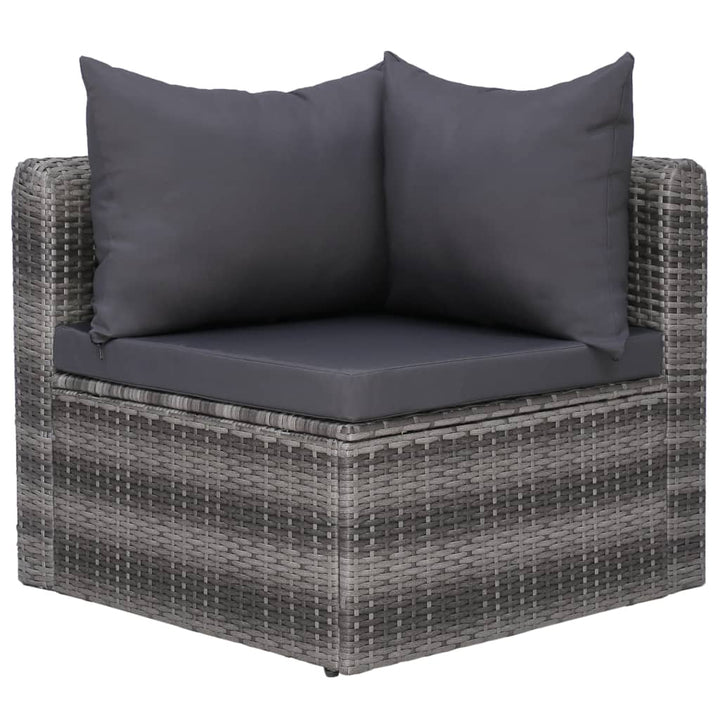 Set Mobilier De Grădină Cu Perne, 9 Piese, , Poliratan