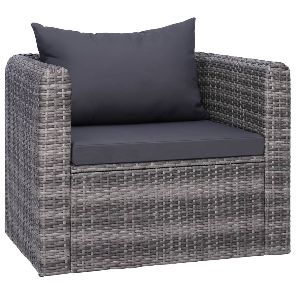 Set Mobilier De Grădină Cu Perne, 9 Piese, , Poliratan