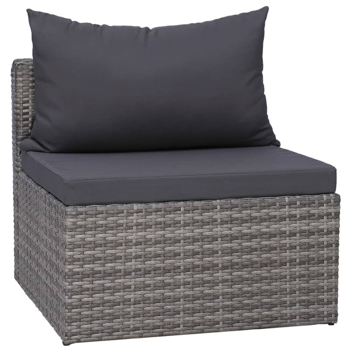 Set Mobilier De Grădină Cu Perne, 9 Piese, , Poliratan