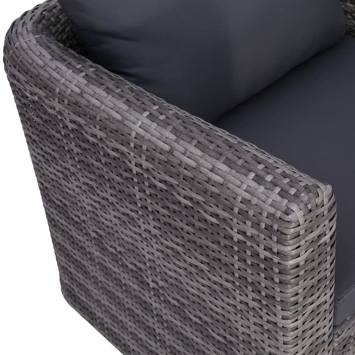Set Mobilier De Grădină Cu Perne, 9 Piese, , Poliratan