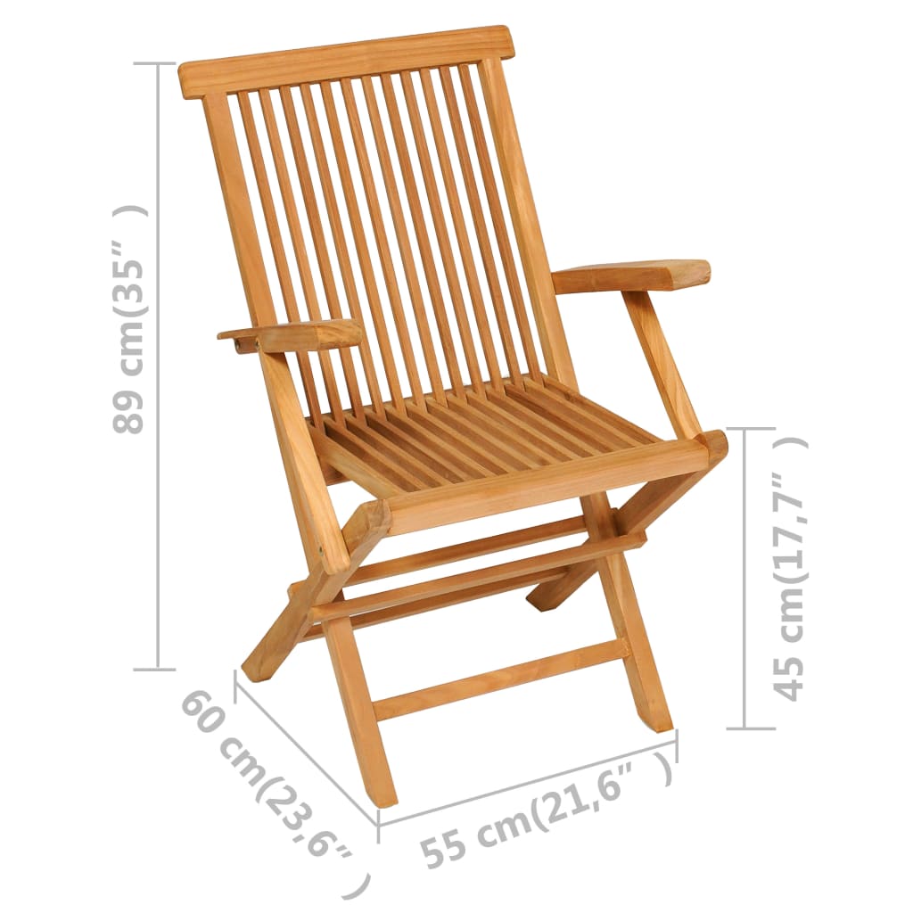 Set Mobilier De Grădină, 5 Piese, Lemn Masiv De Tec