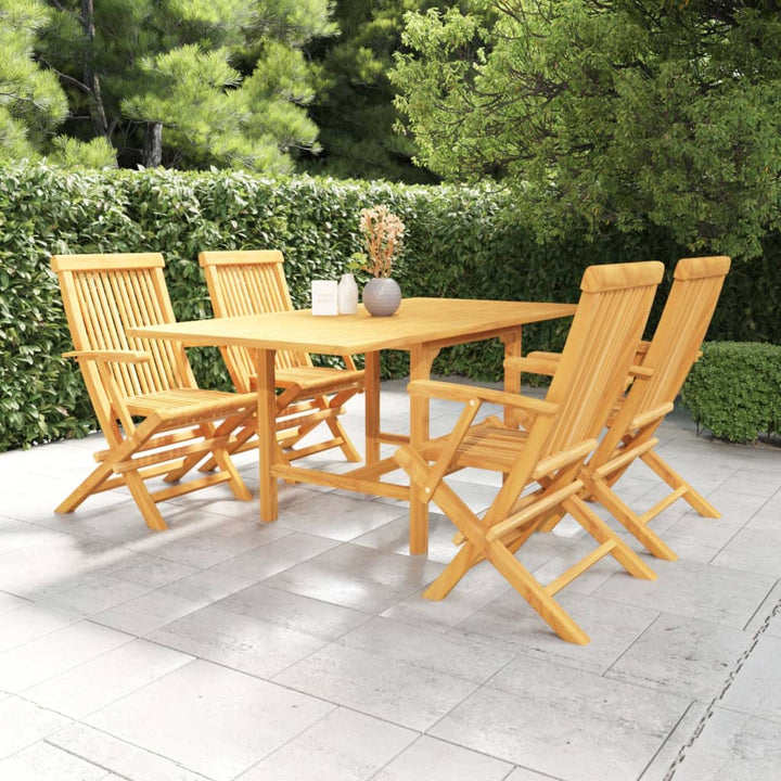 Set Mobilier Grădină, 7 Piese, Lemn Masiv De Tec