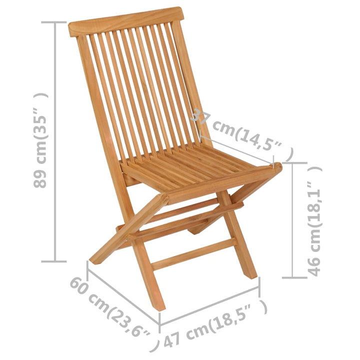 Set Mobilier Grădină, 5 Piese, Lemn Masiv De Tec