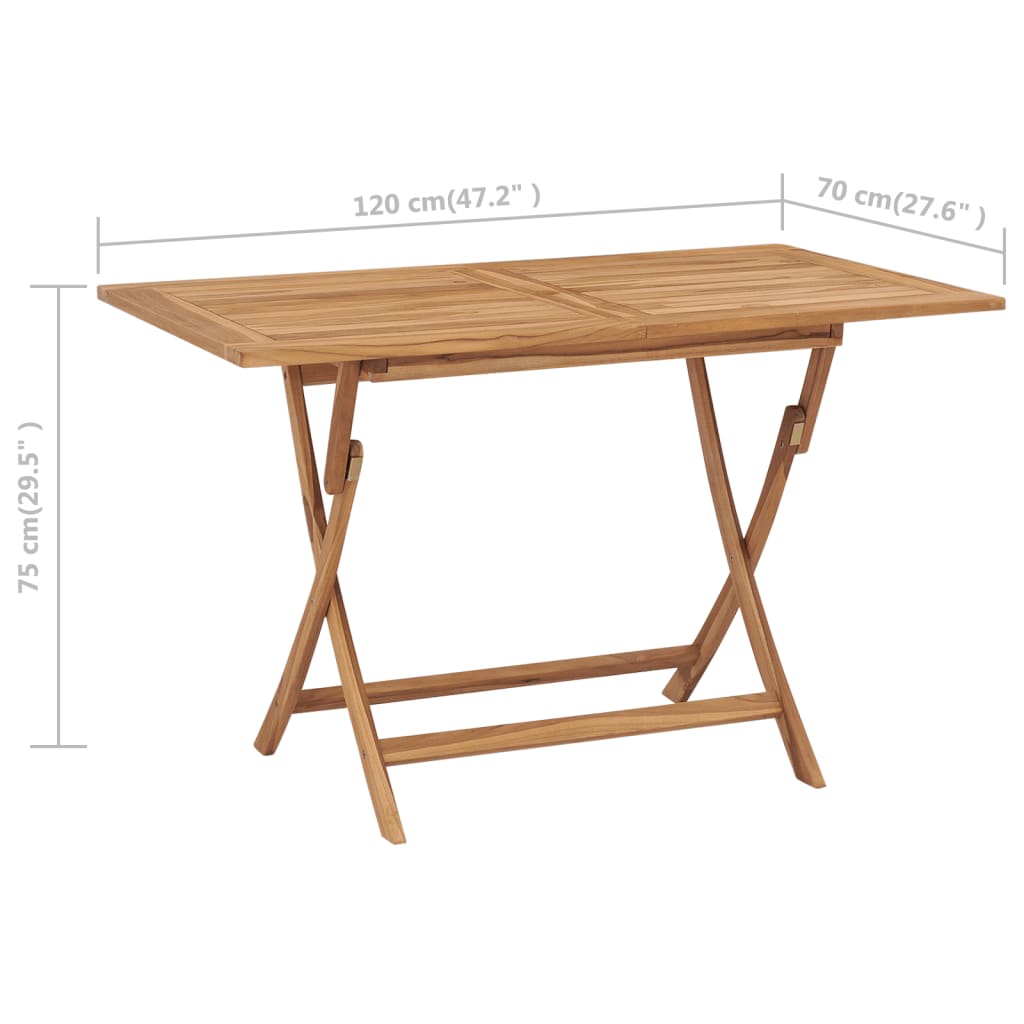 Set Mobilier Grădină, 5 Piese, Lemn Masiv De Tec