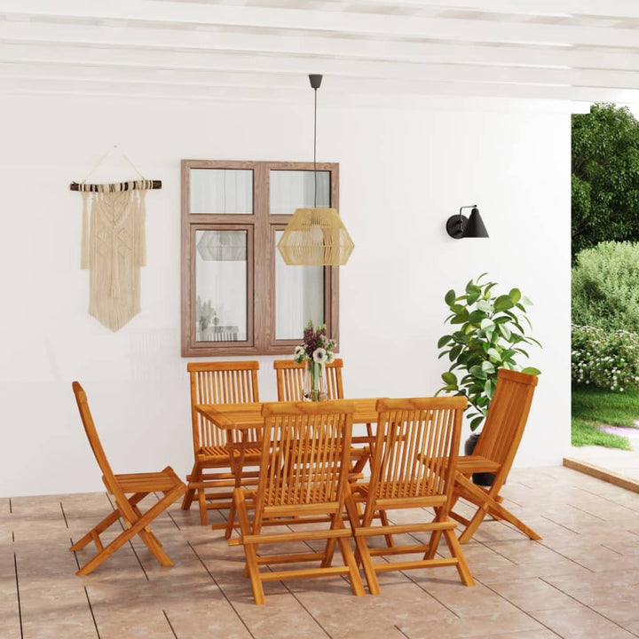 Set Mobilier Grădină, 5 Piese, Lemn Masiv De Tec