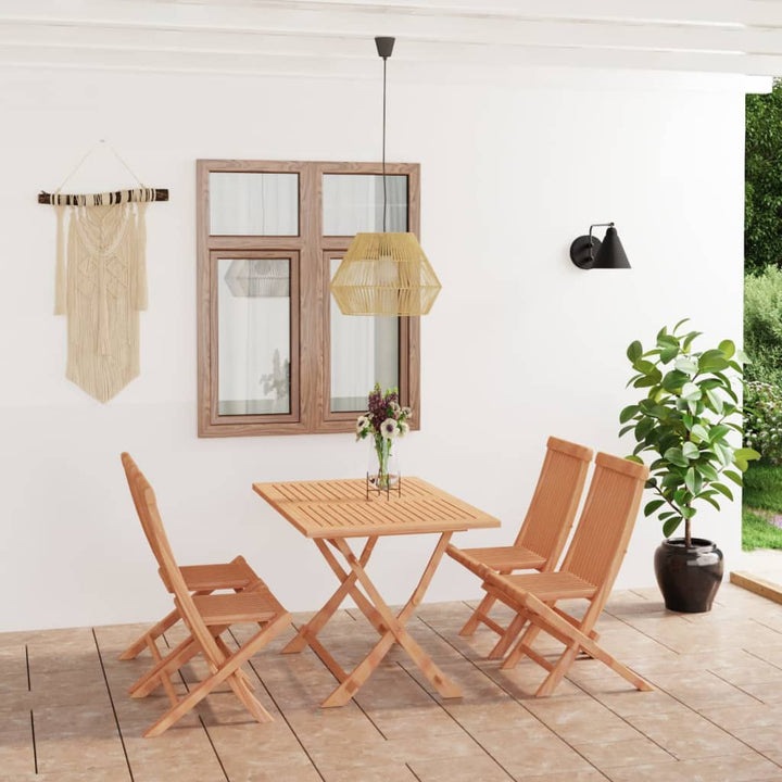 Set Mobilier Grădină, 5 Piese, Lemn Masiv De Tec