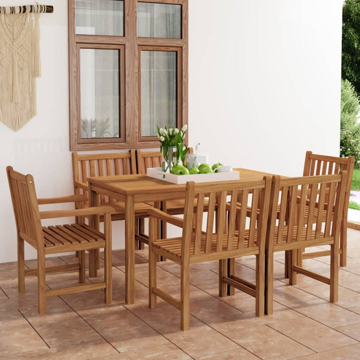 Set Mobilier Pentru Grădină, 4 Piese, Lemn Masiv De Tec