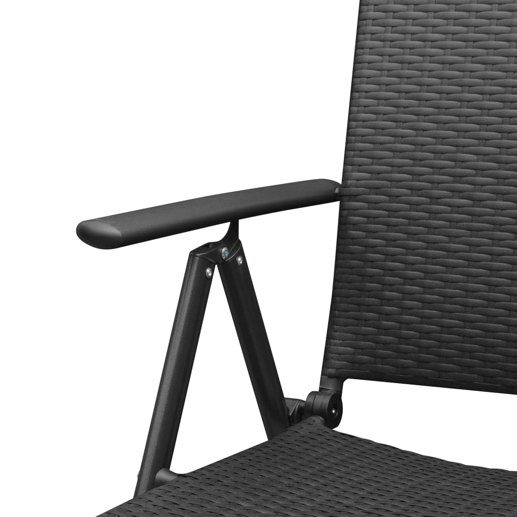 Set Mobilier De Grădină, 9 Piese, Negru