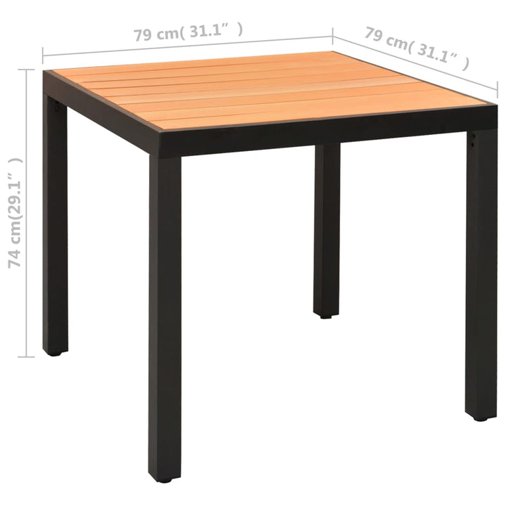 Set Mobilier De Grădină, 3 Piese, Negru Și Maro