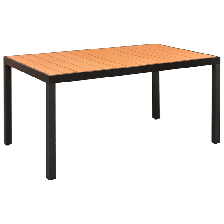 Set Mobilier De Grădină, 7 Piese, Negru Și Maro