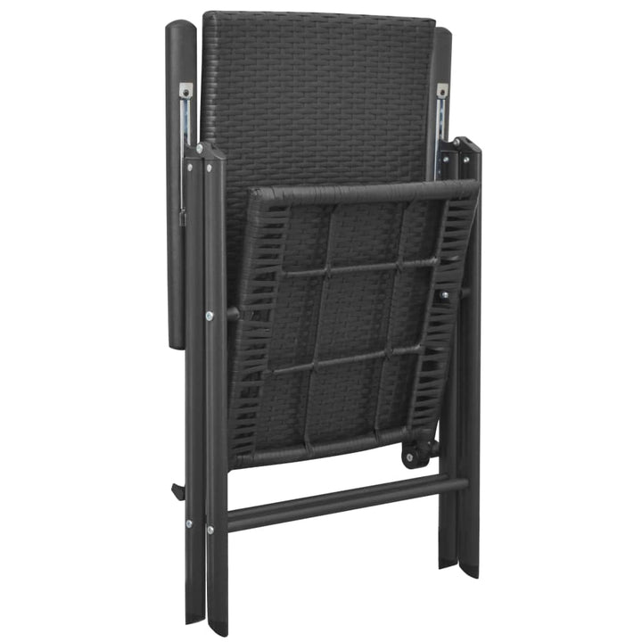 Set De Masă Pentru Grădină, 7 Piese, Negru Și Maro