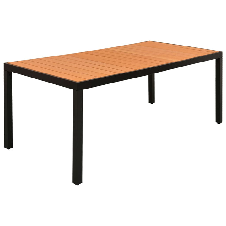 Set Mobilier De Grădină, 9 Piese, Negru Și Maro