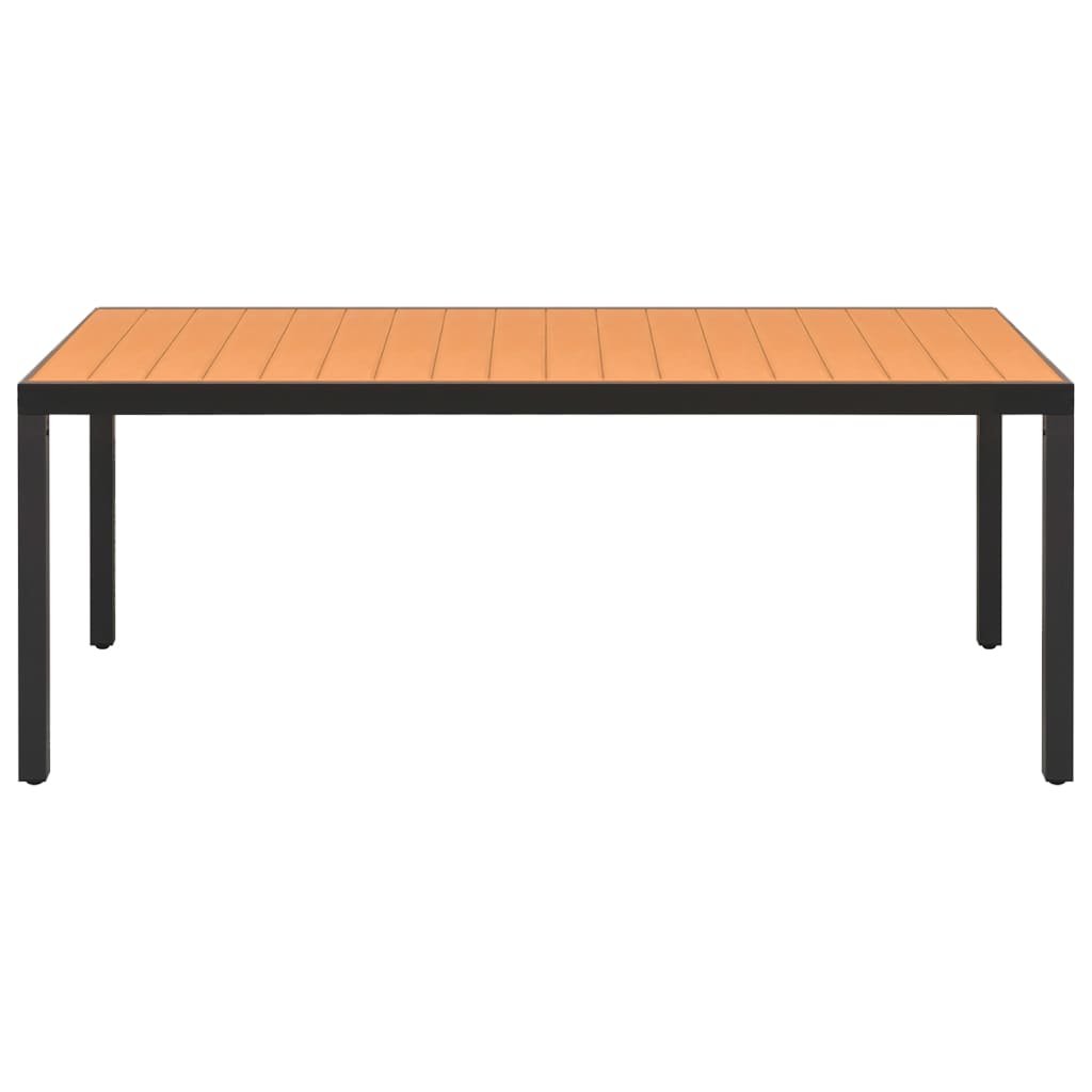 Set Mobilier De Grădină, 9 Piese, Negru Și Maro