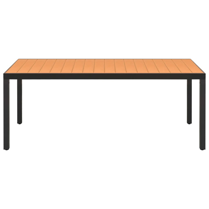 Set Mobilier De Grădină, 9 Piese, Negru Și Maro