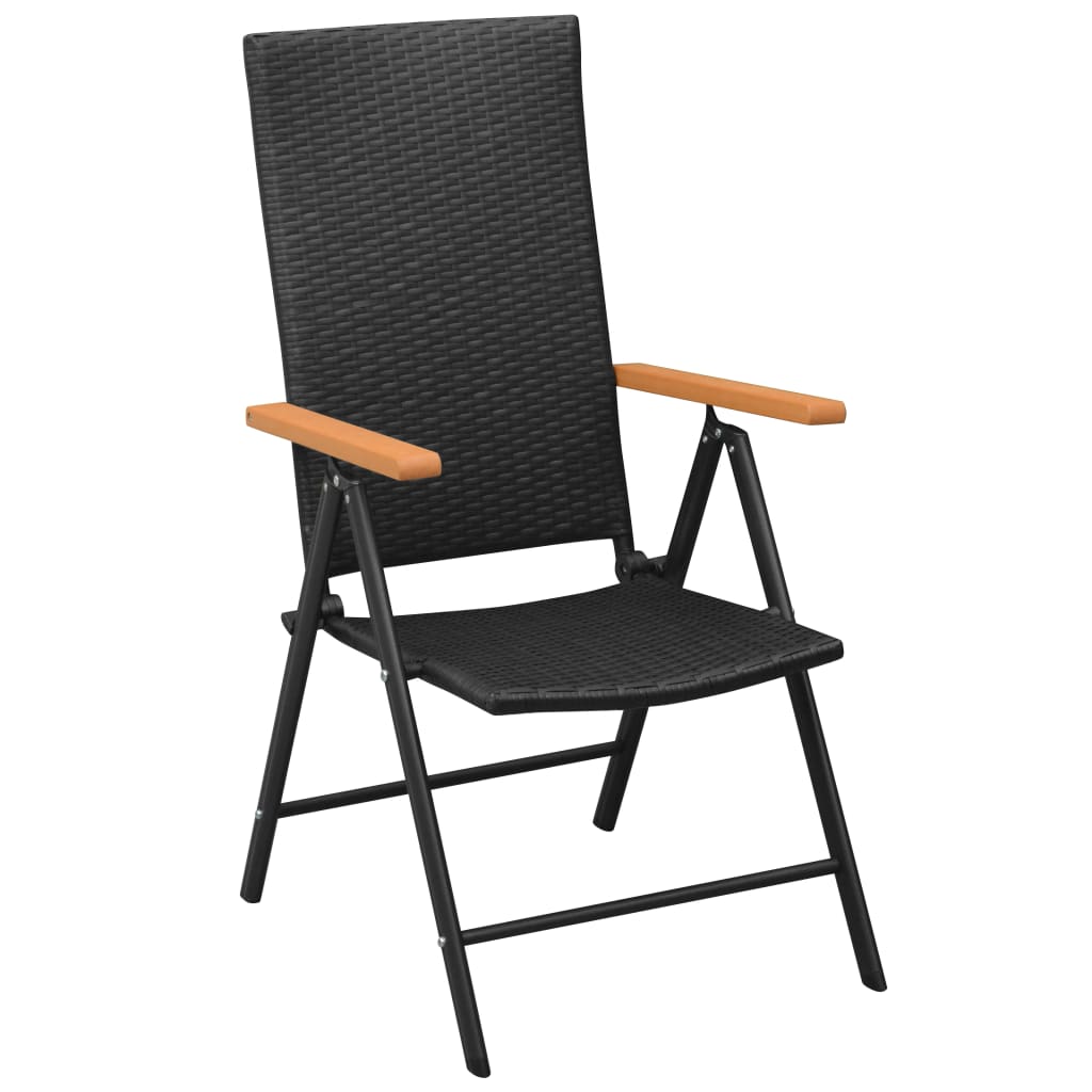 Set De Masă Pentru Grădină, 3 Piese, Negru Și Maro