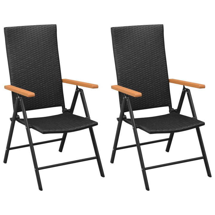 Set Mobilier De Grădină, 3 Piese, Negru Și Maro