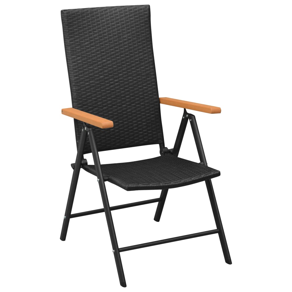 Set Mobilier De Grădină, 7 Piese, Negru Și Maro