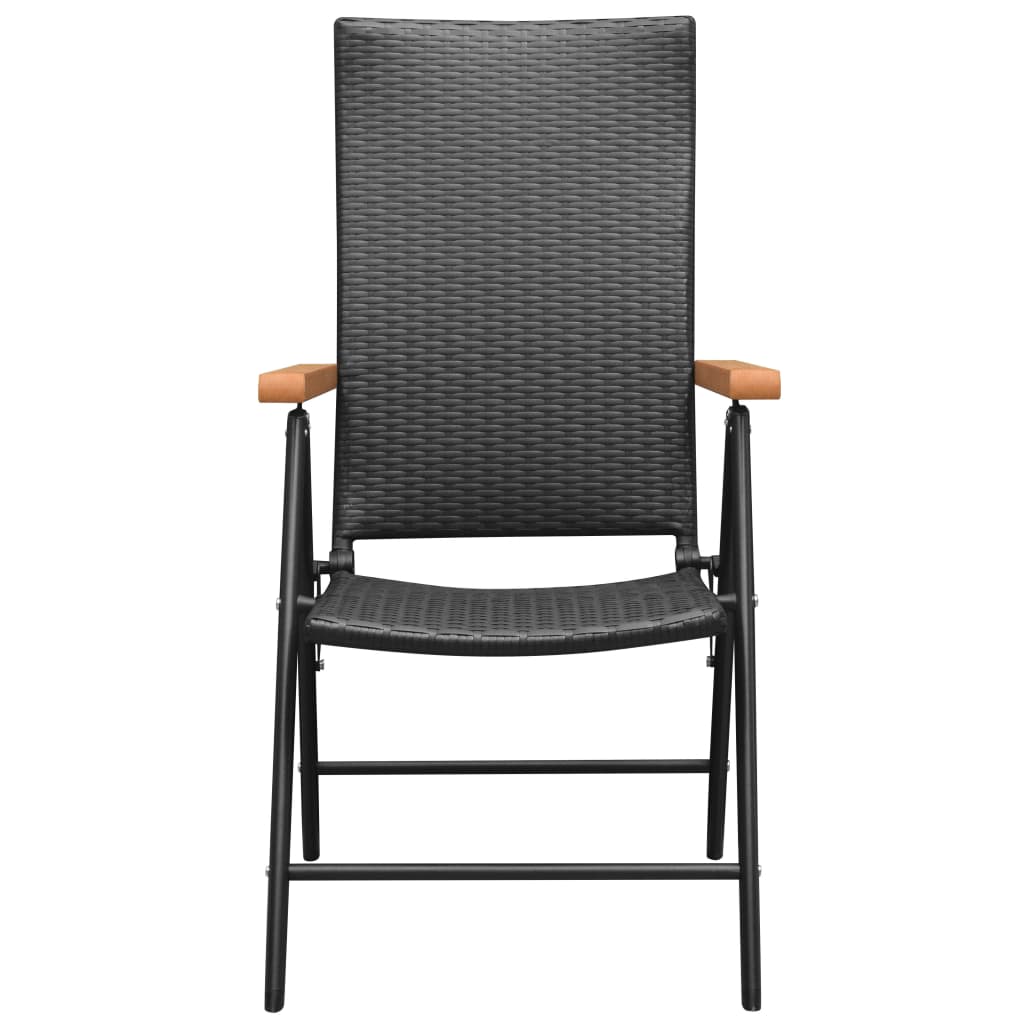 Set Mobilier De Grădină, 7 Piese, Negru Și Maro