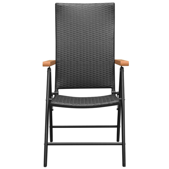 Set Mobilier De Grădină, 7 Piese, Negru Și Maro