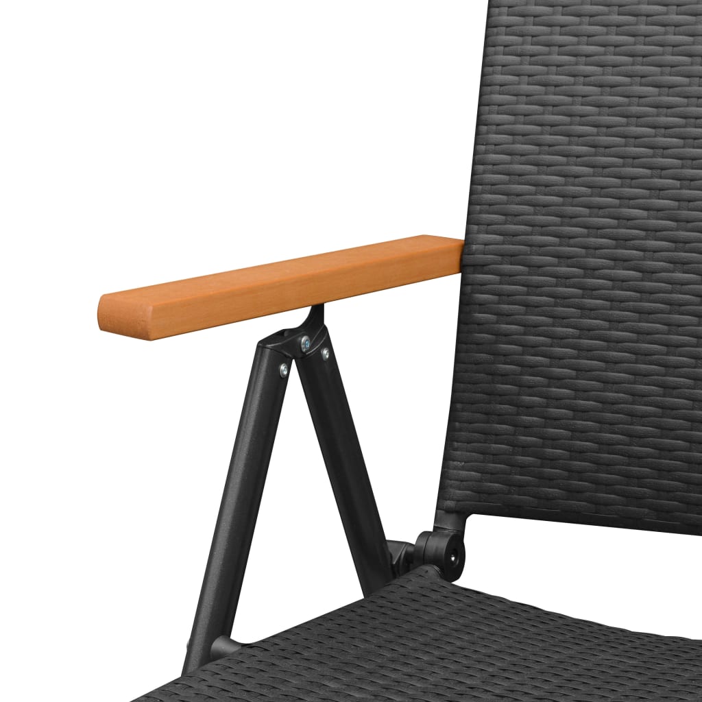 Set Mobilier De Grădină, 7 Piese, Negru Și Maro