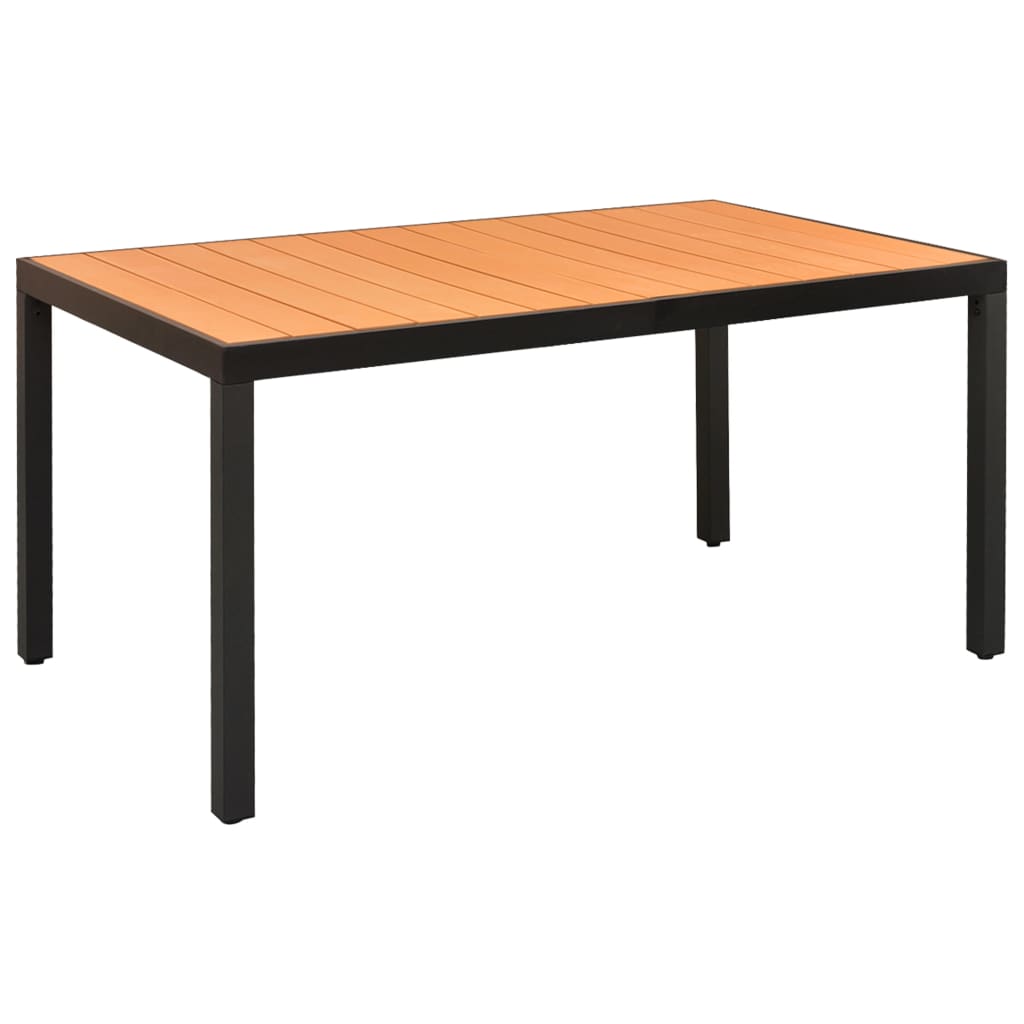 Set Mobilier De Grădină, 7 Piese, Negru Și Maro