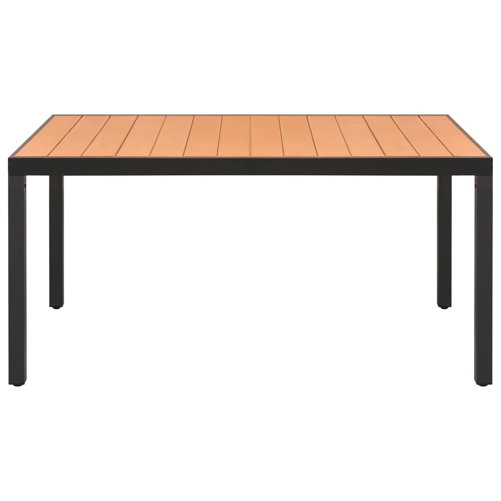 Set Mobilier De Grădină, 7 Piese, Negru Și Maro