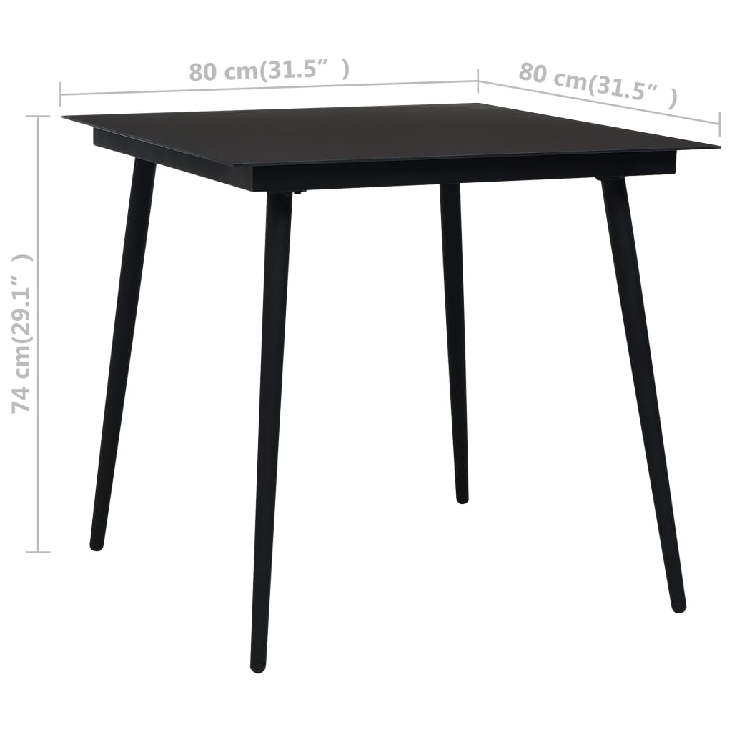 Set Mobilier De Grădină, 3 Piese, Negru Și Maro