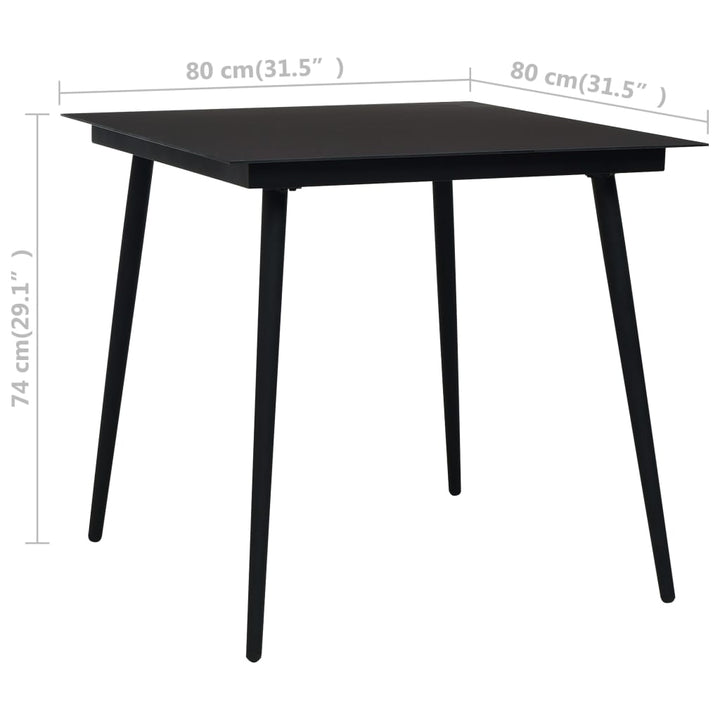 Set Mobilier De Grădină, 3 Piese, Negru Și Maro