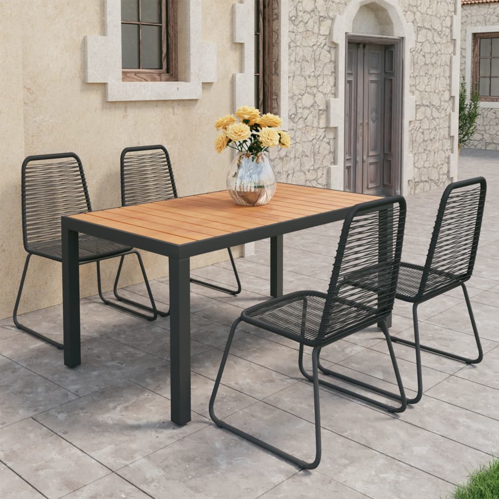 Set Mobilier De Grădină, 5 Piese, , Ratan Pvc