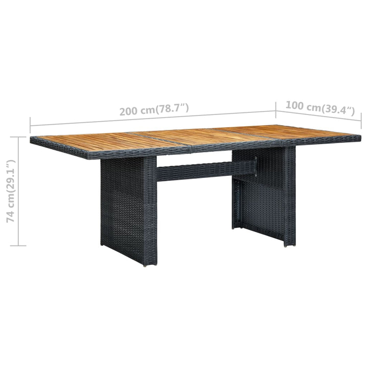 Set Mobilier Exterior Cu Perne, 7 Piese, Gri Închis, Poliratan