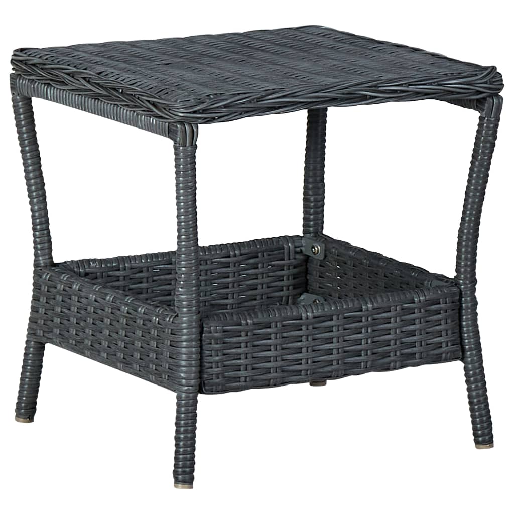 Set Mobilier Grădină Cu Perne, 3 Piese, , Poliratan