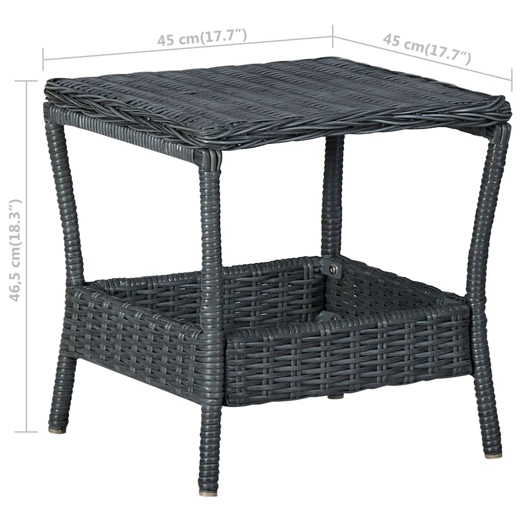 Set Mobilier Grădină Cu Perne, 3 Piese, , Poliratan