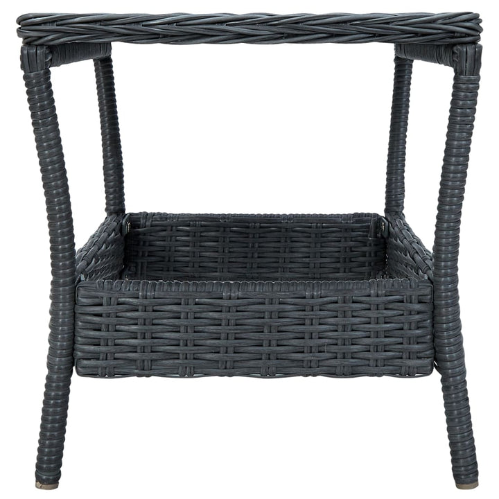 Set Mobilier Grădină Cu Perne, 3 Piese, , Poliratan