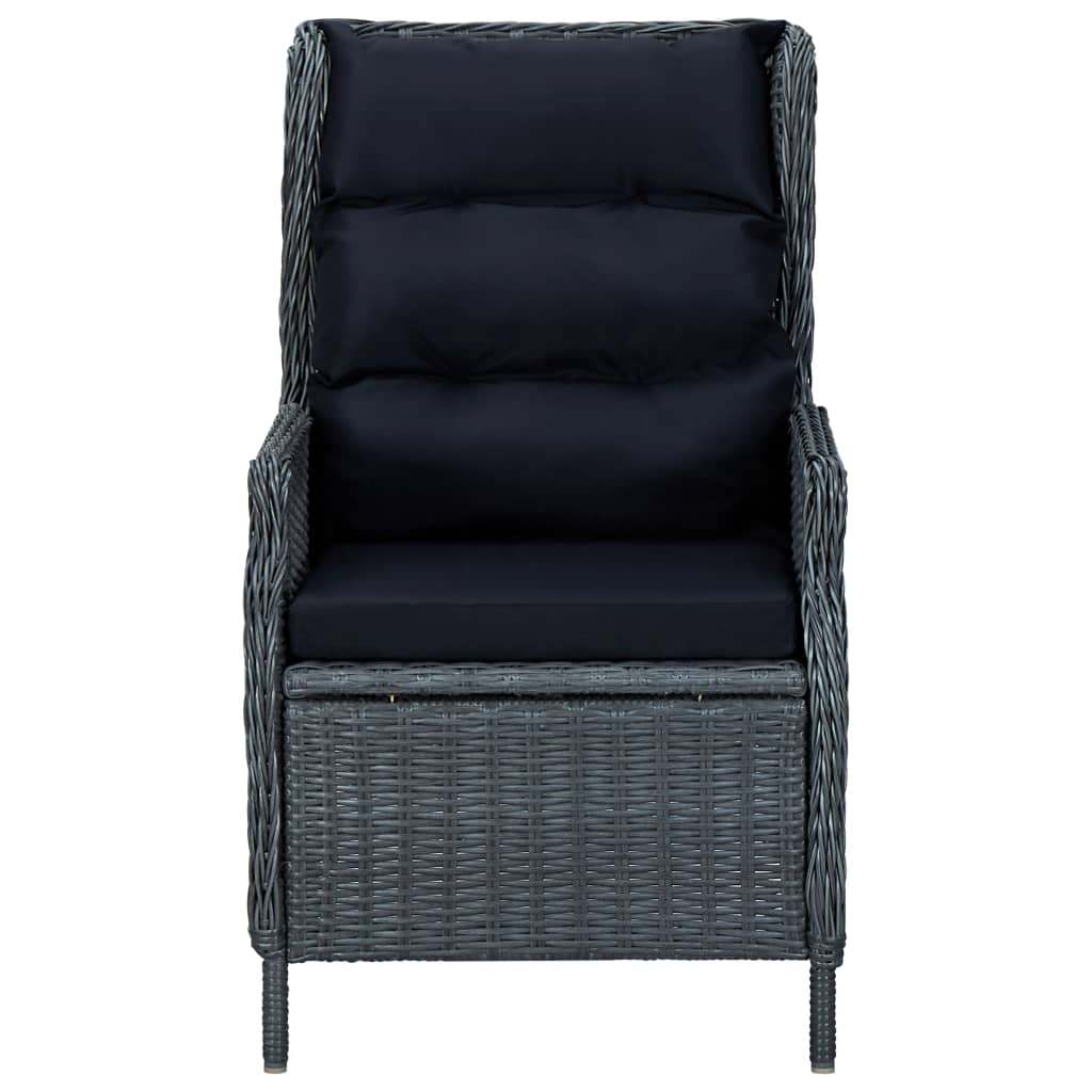 Set Mobilier Grădină Cu Perne, 3 Piese, , Poliratan