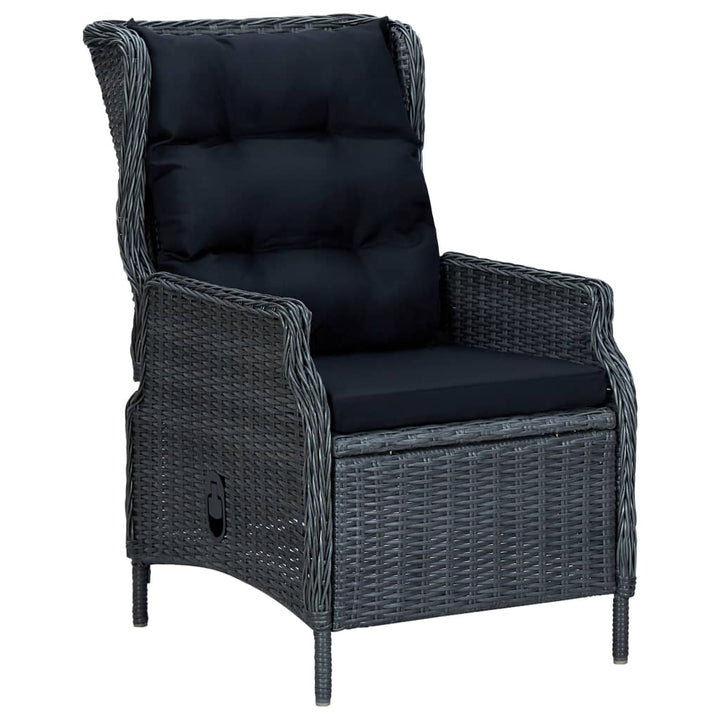 Set Mobilier Grădină Cu Perne, 3 Piese, , Poliratan