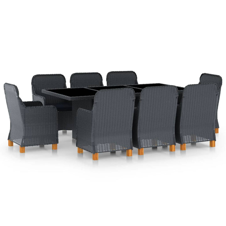 Set Mobilier De Exterior Cu Perne,7 Piese,Gri Deschis,Poliratan
