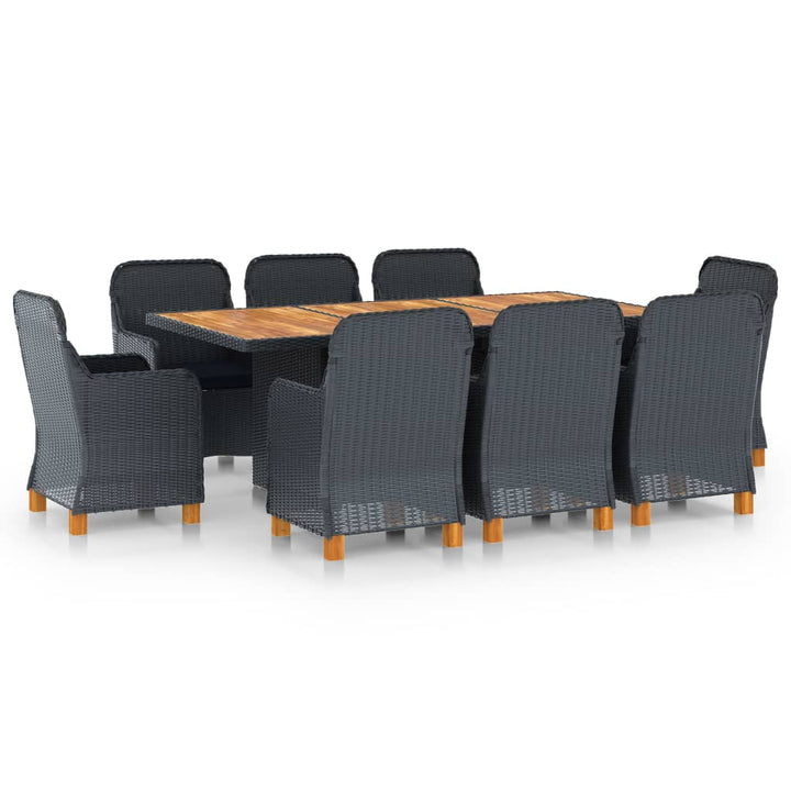 Set Mobilier De Exterior Cu Perne,7 Piese,Gri Deschis,Poliratan