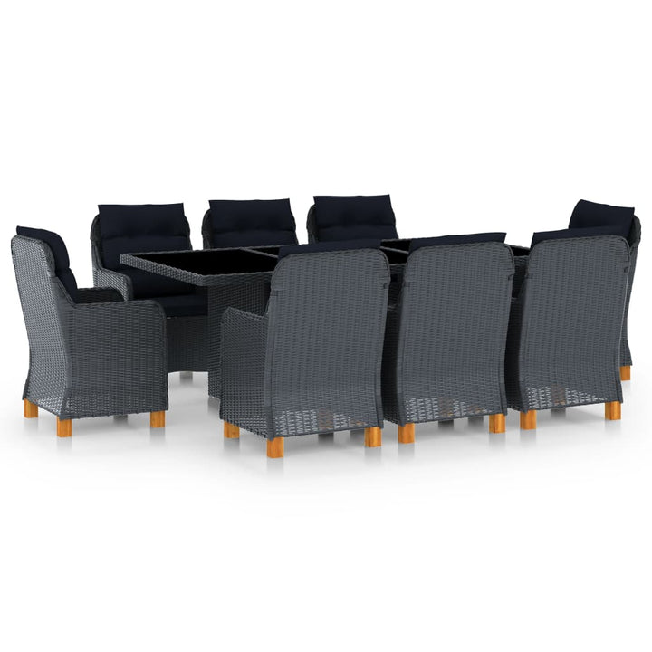 Set Mobilier De Exterior Cu Perne,7 Piese,Gri Deschis,Poliratan