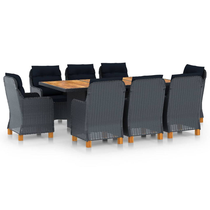 Set Mobilier De Exterior Cu Perne,7 Piese,Gri Deschis,Poliratan