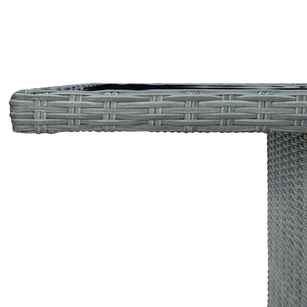 Set Mobilier De Exterior Cu Perne,7 Piese,Gri Deschis,Poliratan