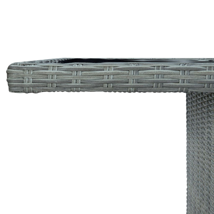 Set Mobilier De Exterior Cu Perne,7 Piese,Gri Deschis,Poliratan
