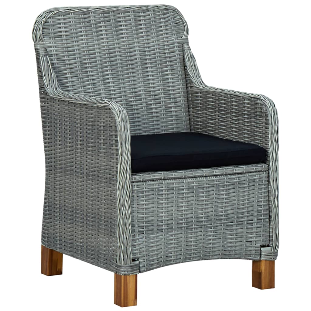 Set Mobilier De Exterior Cu Perne,7 Piese,Gri Deschis,Poliratan
