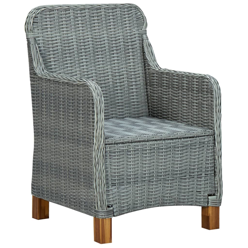 Set Mobilier De Exterior Cu Perne,7 Piese,Gri Deschis,Poliratan