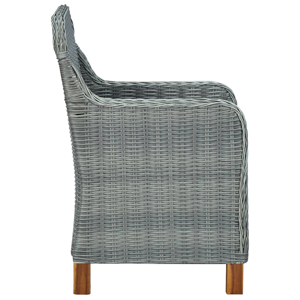 Set Mobilier De Exterior Cu Perne,7 Piese,Gri Deschis,Poliratan