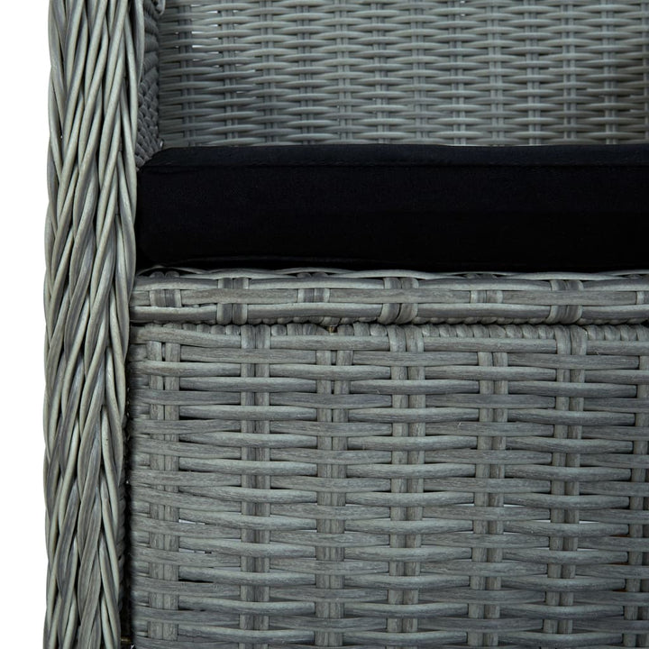 Set Mobilier De Exterior Cu Perne,7 Piese,Gri Deschis,Poliratan