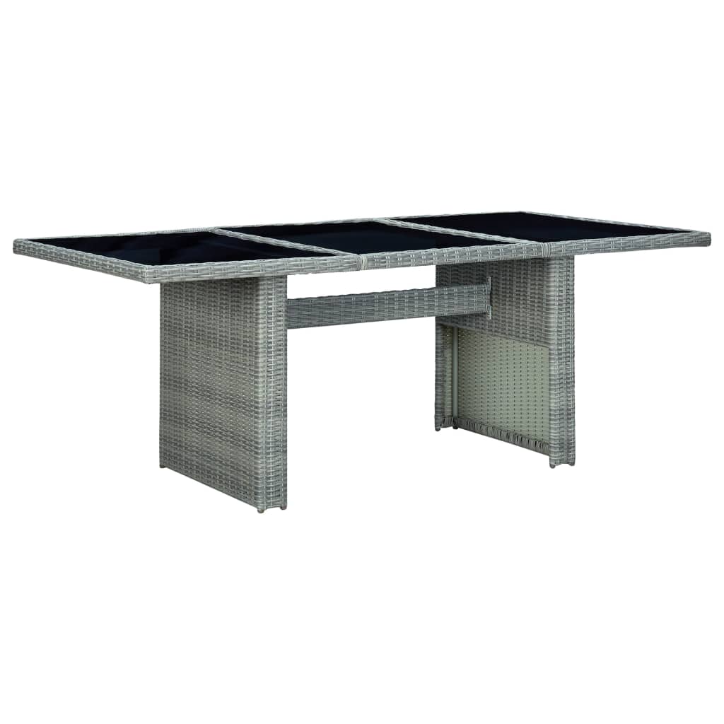 Set Mobilier De Exterior Cu Perne,7 Piese,Gri Deschis,Poliratan