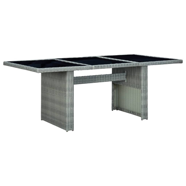 Set Mobilier De Exterior Cu Perne,7 Piese,Gri Deschis,Poliratan